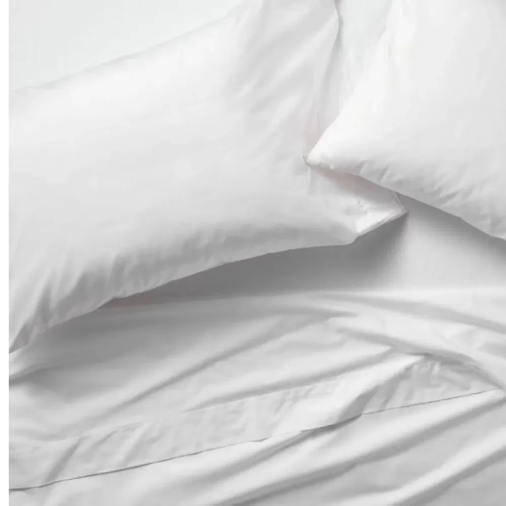 Casaluna King 100% Cotton Percale Sheet Set White, King Size, NWT